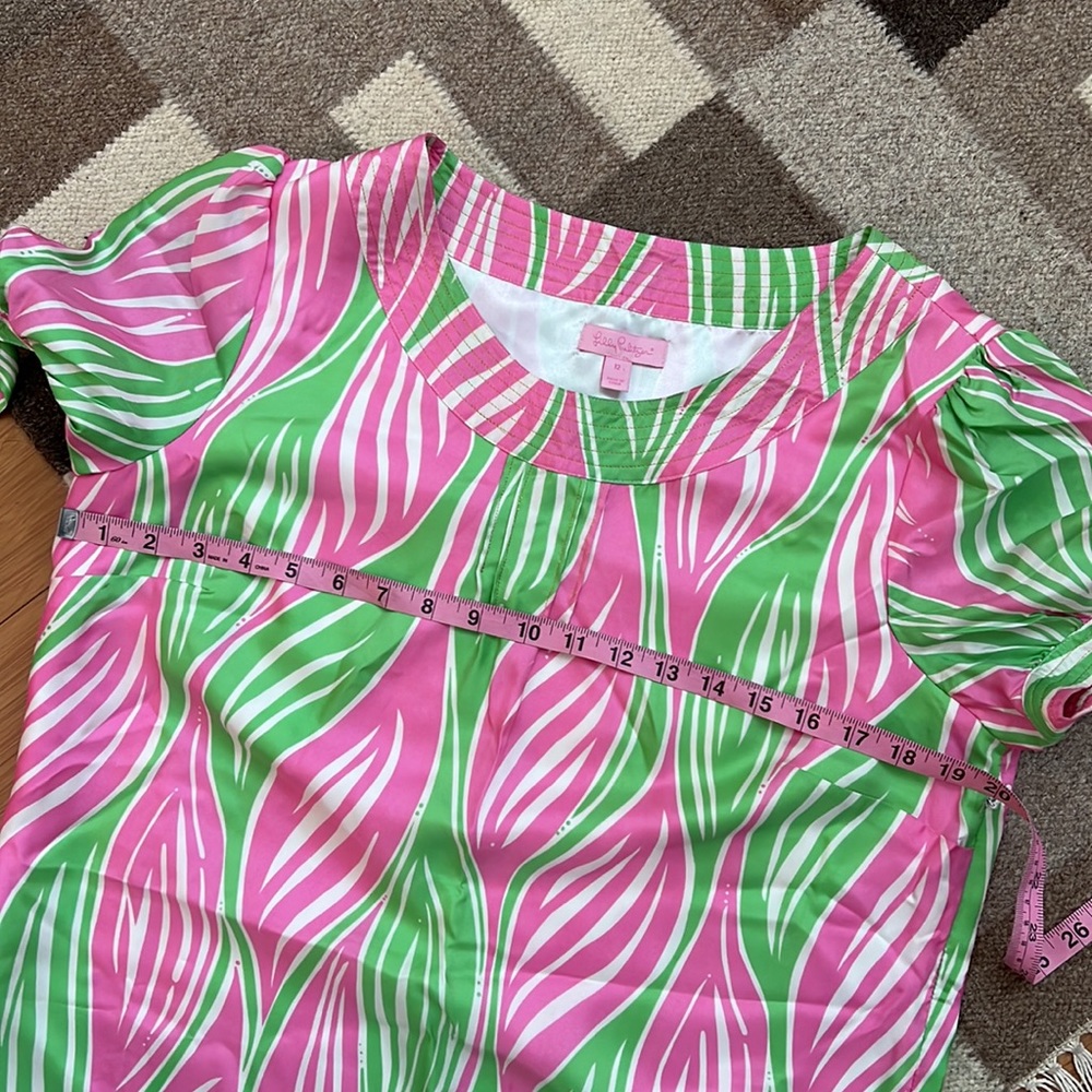 SOLD.  Lilly Pulitzer Dasha Dress silk tailwind size 12 - Picture 6 of 13